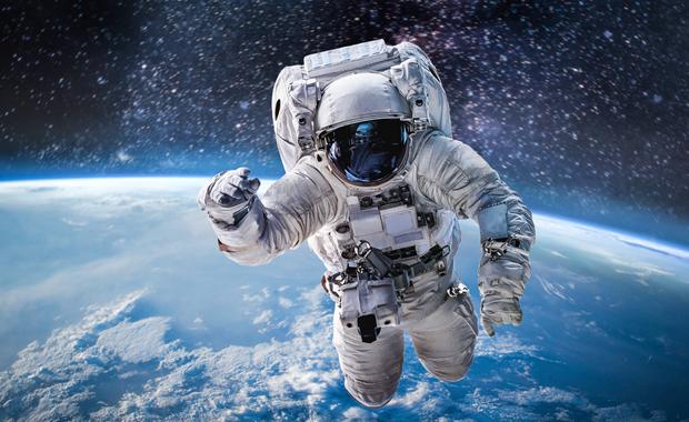 Image of a man in space
