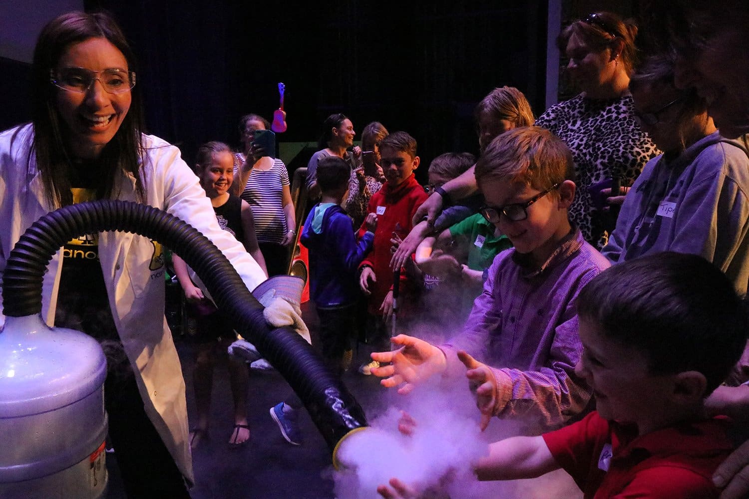 Image of a smoke show performance